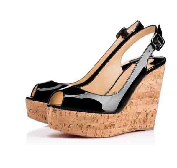 lady wedding high red bottom heels women high heels patent leather wedge shoes women heels une plume flamingo wedge sandal 120, Black
lady wedding high red bottom heels women high heels patent leather wedge shoes women heels une plume flamingo wedge sandal 120, Black