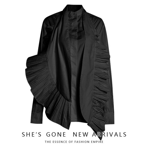 cotton ladies white shirt personality ladies shirt autumn and winter new fashion pleated lace design black
cotton ladies white shirt personality ladies shirt autumn and winter new fashion pleated lace design black