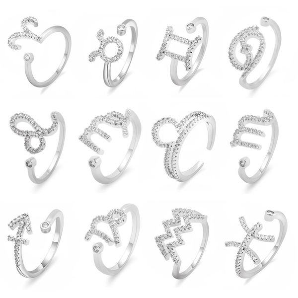 fashion 12 constellations silver rings for women rhinestone star design open finger rings female anel jewelry, Golden;silver
fashion 12 constellations silver rings for women rhinestone star design open finger rings female anel jewelry, Golden;silver