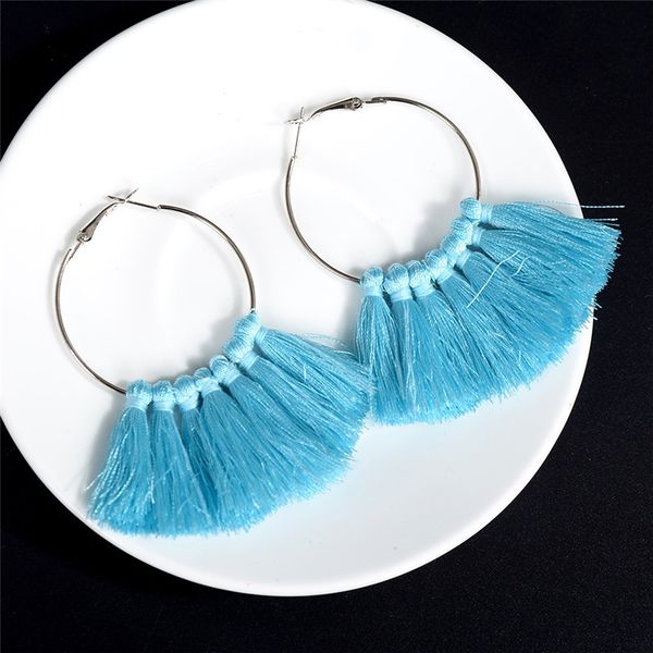 blue/pink/colorful wide tassel earrings for women girls vintage big hoop earrings fashion circle ear jewelry 1 pair, Golden;silver
blue/pink/colorful wide tassel earrings for women girls vintage big hoop earrings fashion circle ear jewelry 1 pair, Golden;silver