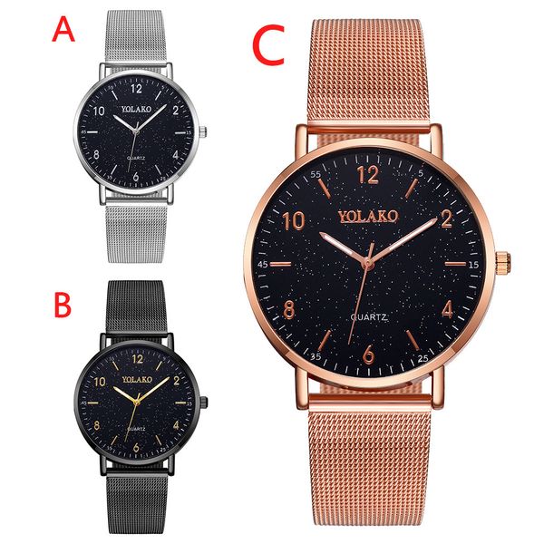 yolako women's casual quartz stainless steel band newv strap watch analog wrist stainless steel strap starry ladies watch new921, Slivery;brown
yolako women's casual quartz stainless steel band newv strap watch analog wrist stainless steel strap starry ladies watch new921, Slivery;brown