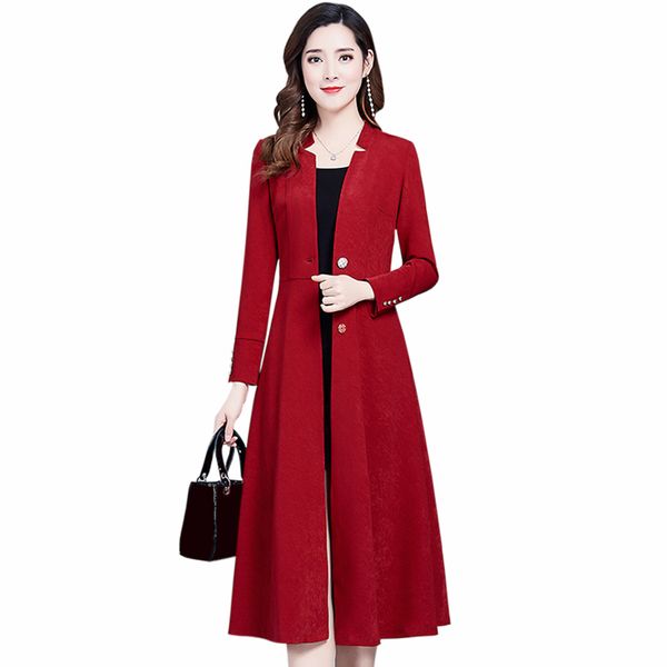 2019 spring and autumn new casual v-neck medium and long section trench women fashion temperament single breasted coat women, Tan;black
2019 spring and autumn new casual v-neck medium and long section trench women fashion temperament single breasted coat women, Tan;black
