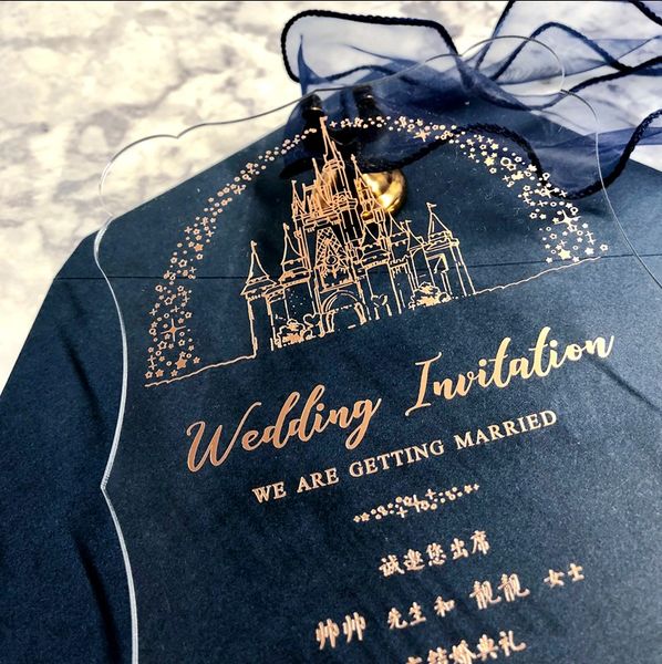 50pcs personalized laser wedding invitations card acrylic business card custom elegant gold letters
50pcs personalized laser wedding invitations card acrylic business card custom elegant gold letters