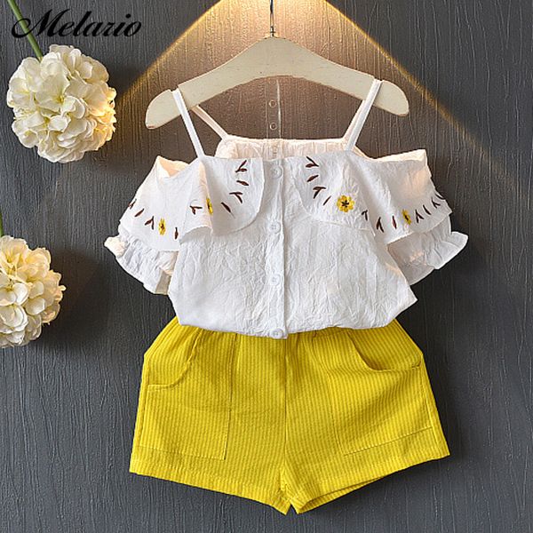 melario girls set 2019 new summer girl clothing suit embroidery off-the-shoulder children's clothes set floral + short 3-7y, White
melario girls set 2019 new summer girl clothing suit embroidery off-the-shoulder children's clothes set floral + short 3-7y, White