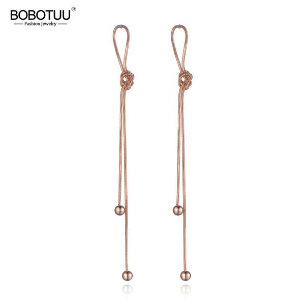 bobotuu creative stainless steel geometric knot drop earrings jewelry rose gold chain & link dangle earrings for women be19121, Silver
bobotuu creative stainless steel geometric knot drop earrings jewelry rose gold chain & link dangle earrings for women be19121, Silver