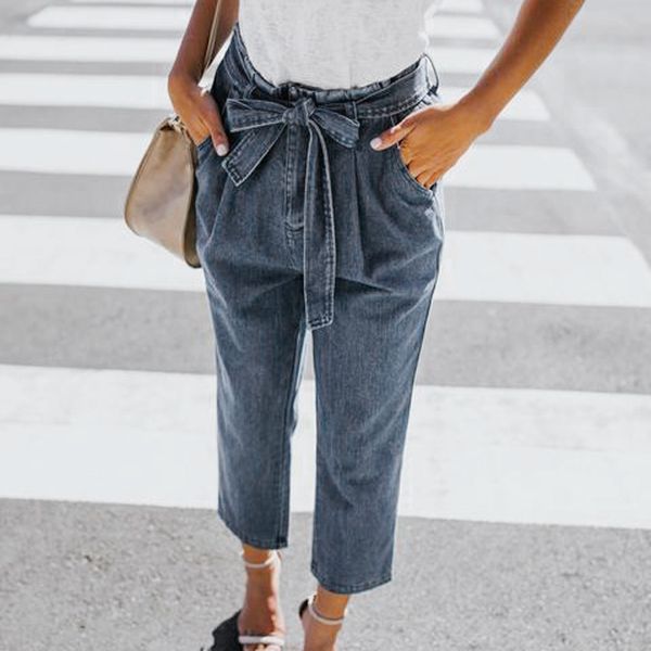 women's jeans boyfriend ripped for women high-waist stretch loose bandage bow skinny denim pants pencil trousers clothes vaqueros, Blue
women's jeans boyfriend ripped for women high-waist stretch loose bandage bow skinny denim pants pencil trousers clothes vaqueros, Blue