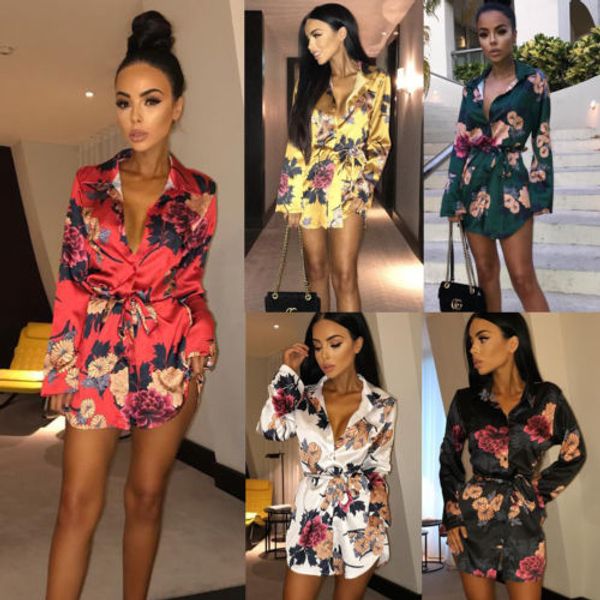 2019 new women floral satin silk dress long sleeve dress lady clubwear evening party fashion casual short mini, Black;gray
2019 new women floral satin silk dress long sleeve dress lady clubwear evening party fashion casual short mini, Black;gray