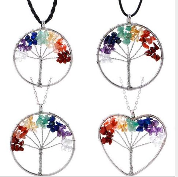 new women rainbow 7 chakra amethyst tree of life quartz chips pendant necklace multicolor wisdom tree natural stone necklace wl1244, Golden;silver
new women rainbow 7 chakra amethyst tree of life quartz chips pendant necklace multicolor wisdom tree natural stone necklace wl1244, Golden;silver