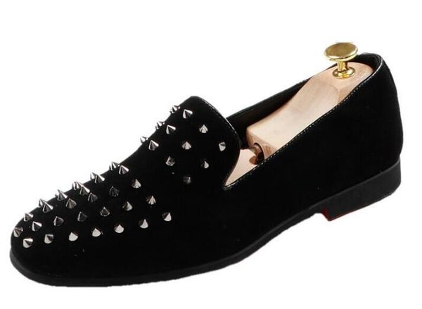 new fashion black rivet shoes men's suede loafers wedding party men shoes noble elegant dress shoes for men masculino 38-44
new fashion black rivet shoes men's suede loafers wedding party men shoes noble elegant dress shoes for men masculino 38-44