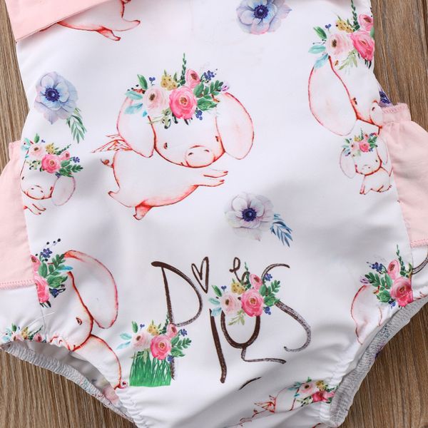 2018 infant baby girl kid backless pig floral print bodysuit jumpsuit bow cute summer outfit sunsuit clothes, White
2018 infant baby girl kid backless pig floral print bodysuit jumpsuit bow cute summer outfit sunsuit clothes, White