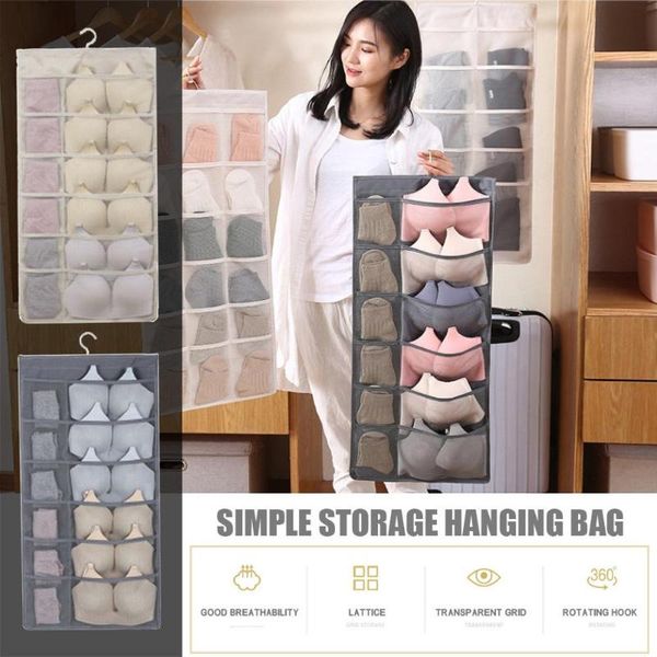 new 2020 home hanging organizer 1pcs home double side underwear and socks hanging mesh organizer storage bag high quality
new 2020 home hanging organizer 1pcs home double side underwear and socks hanging mesh organizer storage bag high quality
