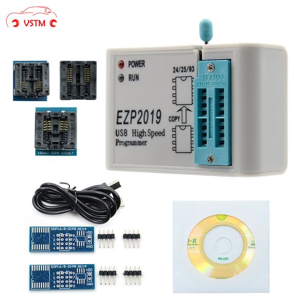 

ezp2019 with 5 adapters programmer high-speed usb programming tool support win7&8 24 25 93 eeprom 25 flash bios chip ezp 2019