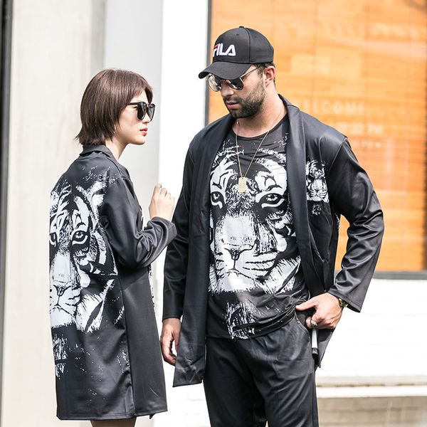 fat plus size trench coat male couple cardigan jacket thin section increase loose cape white tiger print, Tan;black
fat plus size trench coat male couple cardigan jacket thin section increase loose cape white tiger print, Tan;black