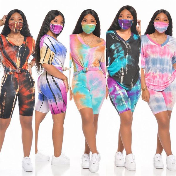 женщины цвет tie dye шорты комплект обмундирования спортивный костюм с face mask designer tshirt шорты спортивная одежда 3 шт одежда повседн, White
женщины цвет tie dye шорты комплект обмундирования спортивный костюм с face mask designer tshirt шорты спортивная одежда 3 шт одежда повседн, White