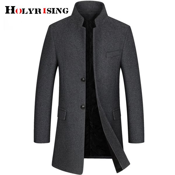 holyrising men's woolen coat windbreaker jacket 2019 winter wool thicked trench coat men's wool jacket 18961-5, Black
holyrising men's woolen coat windbreaker jacket 2019 winter wool thicked trench coat men's wool jacket 18961-5, Black