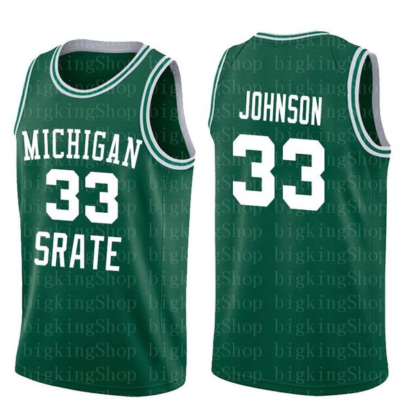 NCAA Michigan State Spartans 33 Earvin Johnson Jersey Magic Green White College 33 Larry Bird Basketball Jersey
NCAA Michigan State Spartans 33 Earvin Johnson Jersey Magic Green White College 33 Larry Bird Basketball Jersey