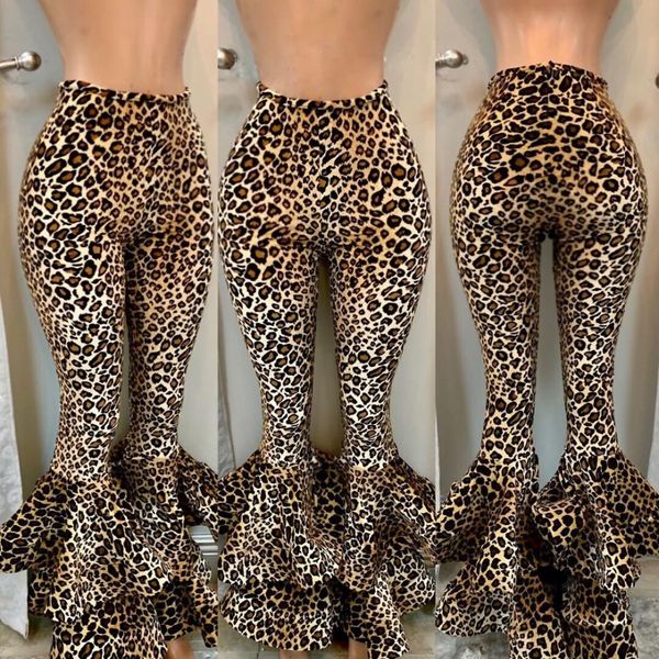 new ruffle trousers autumn new high waist wide leg pants women leopard print trousers palazzo bottoms fashion flare pants, Black;white
new ruffle trousers autumn new high waist wide leg pants women leopard print trousers palazzo bottoms fashion flare pants, Black;white
