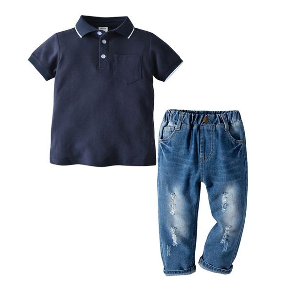 new boy suit childrens t-shirt childrens clothing shirt boys lapel short sleeve jeans two-piece set
new boy suit childrens t-shirt childrens clothing shirt boys lapel short sleeve jeans two-piece set