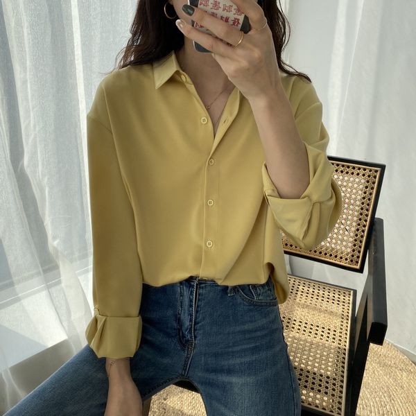 sherhure 2020 women spring satin pure color turn down collar elegant womens and blouses shirt blusas roupa feminina, White
sherhure 2020 women spring satin pure color turn down collar elegant womens and blouses shirt blusas roupa feminina, White