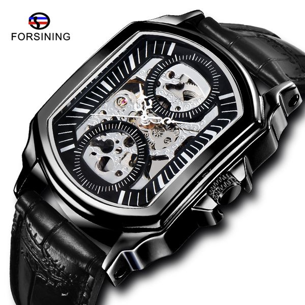 winner classic men watches black leather strap mechanical automatic watch male sport clock, Slivery;brown
winner classic men watches black leather strap mechanical automatic watch male sport clock, Slivery;brown