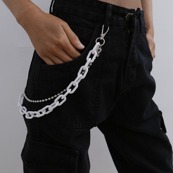 pant chains waist belts for women acrylic key chain belt jeans accessories tassel silver metal fashion ketting riem 2020 cinto, Black;brown
pant chains waist belts for women acrylic key chain belt jeans accessories tassel silver metal fashion ketting riem 2020 cinto, Black;brown