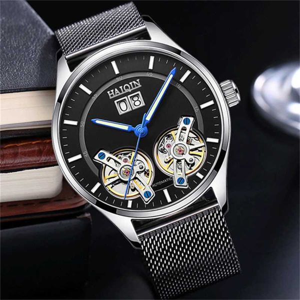 haiqin new automatic mechanical wristwatch sport fashion watch waterproof leather watches for men 2020, Slivery;brown
haiqin new automatic mechanical wristwatch sport fashion watch waterproof leather watches for men 2020, Slivery;brown