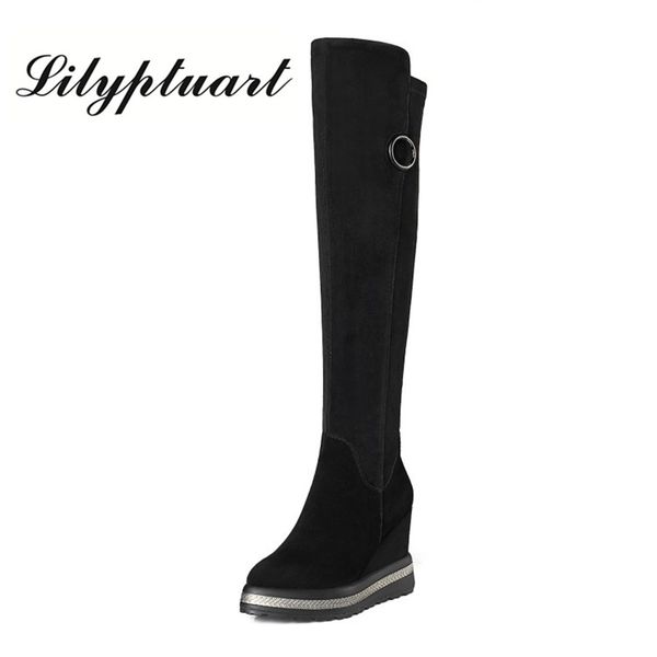 european and american style cow suede material side zipper boots pointed wedge with rubber bottom ankle boots for women, Black
european and american style cow suede material side zipper boots pointed wedge with rubber bottom ankle boots for women, Black