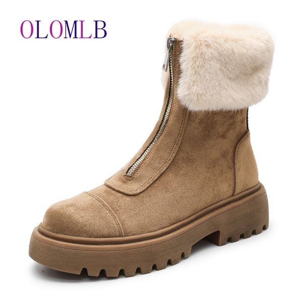 winter boots women faux suede ankle boots short fur snow bottine femme warm platform zip shoes for women botas mujer ivierno, Black
winter boots women faux suede ankle boots short fur snow bottine femme warm platform zip shoes for women botas mujer ivierno, Black