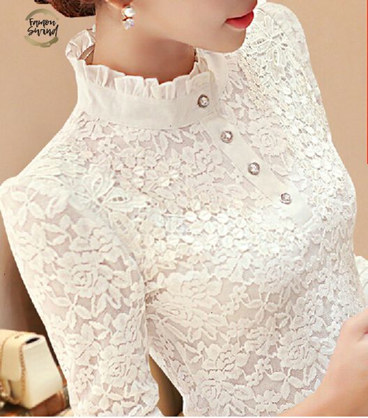 femme autumn winter blouses for women long sleeve lace floral patchwork blouse shirts casual blusas plus size 3xl, White
femme autumn winter blouses for women long sleeve lace floral patchwork blouse shirts casual blusas plus size 3xl, White