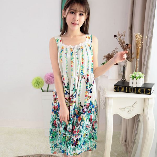 nightwear summer cotton nightdress suspenders female sleepwear fresh large size loose sleeveless lace home service, Black;red
nightwear summer cotton nightdress suspenders female sleepwear fresh large size loose sleeveless lace home service, Black;red