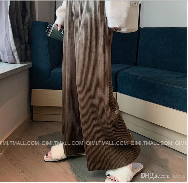 the new 2019 han edition pleuche wide-legged pants show thin leisure female qiu tall waist trousers falling straight leg, Black;white
the new 2019 han edition pleuche wide-legged pants show thin leisure female qiu tall waist trousers falling straight leg, Black;white