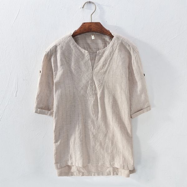 men's casual shirts cotton linen men pullover short sleeve v neck collars shirt man summer fashion blouse male slim fit ts-400, White;black
men's casual shirts cotton linen men pullover short sleeve v neck collars shirt man summer fashion blouse male slim fit ts-400, White;black