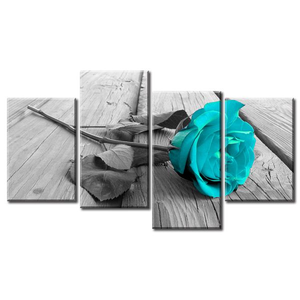 4 panel blue-green rose wall art flowers artwork prints for living room home decor gift girl canvas multiple colour picture large size
4 panel blue-green rose wall art flowers artwork prints for living room home decor gift girl canvas multiple colour picture large size