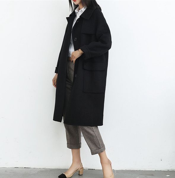 coat female 2019 spring wimen wool coat female medium length alpaca woolen outerwear slim korean new, Black
coat female 2019 spring wimen wool coat female medium length alpaca woolen outerwear slim korean new, Black