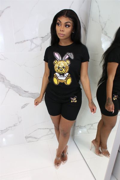 bear блестки sexy 2 piece соответствие наборы женская одежда о-образным вырезом с коротким рукавом и bodycon шорты мультфильм из двух частей, Gray
bear блестки sexy 2 piece соответствие наборы женская одежда о-образным вырезом с коротким рукавом и bodycon шорты мультфильм из двух частей, Gray