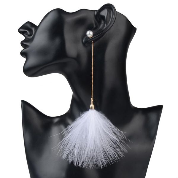 lfpu elegant fluffy feather earrings statement pearl chain long dangle drop earrings jewelry for women boho, Silver
lfpu elegant fluffy feather earrings statement pearl chain long dangle drop earrings jewelry for women boho, Silver