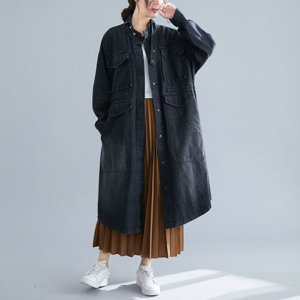 hzirip 2019 chic spring autumn streetwear new korean solid all match jeans women casual female coat denim long outwear, Tan;black
hzirip 2019 chic spring autumn streetwear new korean solid all match jeans women casual female coat denim long outwear, Tan;black