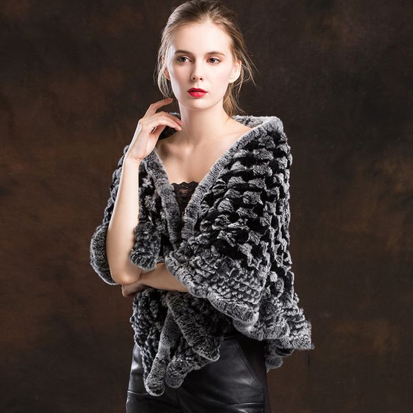 contrast color knit natural rex fur shawl poncho fashion fur jackets women 2018 new style real coats, Black
contrast color knit natural rex fur shawl poncho fashion fur jackets women 2018 new style real coats, Black
