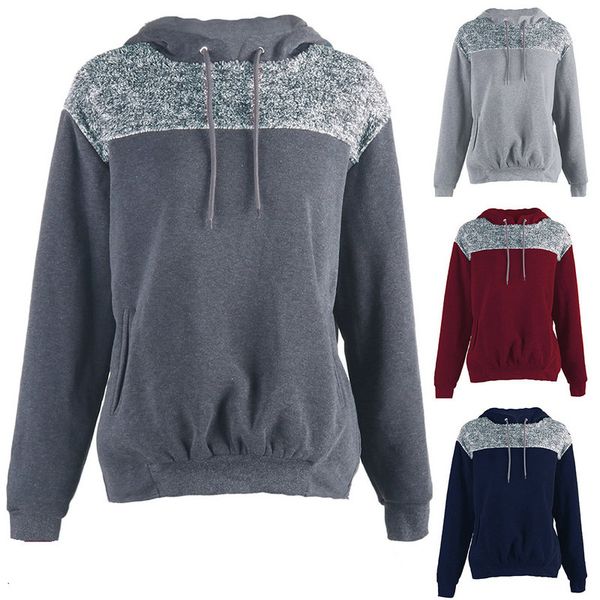 hooded sweatshirt 2019 autumn winter fleece women's hoodie fashion casual color matching hooded pullover fleece outerwear, Black
hooded sweatshirt 2019 autumn winter fleece women's hoodie fashion casual color matching hooded pullover fleece outerwear, Black