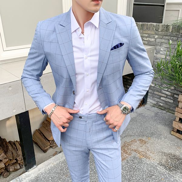 men plaid suit asian size s m xl 4xl 5xl business banquet men suit jacket and pants 2019 new 2 piece set, White;black
men plaid suit asian size s m xl 4xl 5xl business banquet men suit jacket and pants 2019 new 2 piece set, White;black