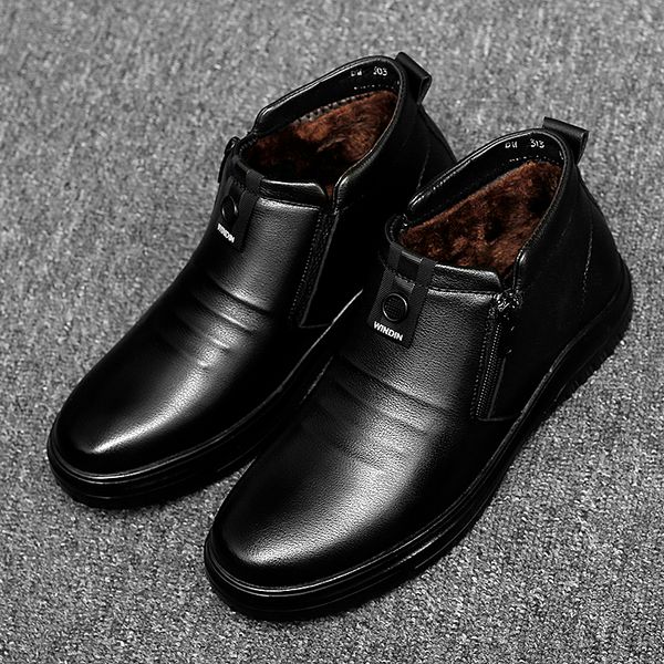 new design men fashion formal dress warm cotton ankle boots soft leather winter shoes black snow boot botas hombre botines fur
new design men fashion formal dress warm cotton ankle boots soft leather winter shoes black snow boot botas hombre botines fur