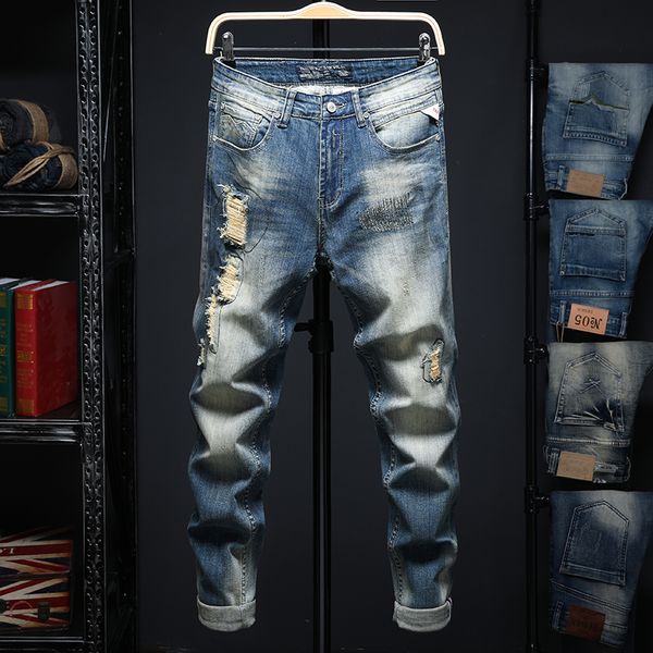 ah02181 fashion men's jeans 2020 runway european design party style men's clothing, Blue
ah02181 fashion men's jeans 2020 runway european design party style men's clothing, Blue