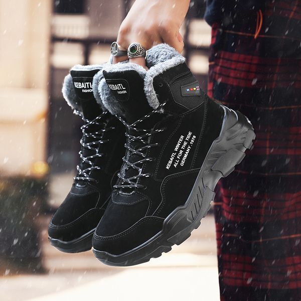2019 new winter men boots ski leather snow boots mens thick sole shoes ankle plus velvet to keep warm casual, Black
2019 new winter men boots ski leather snow boots mens thick sole shoes ankle plus velvet to keep warm casual, Black