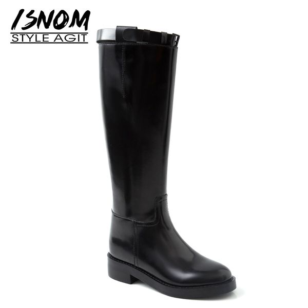 isnom motorcycle boots women knee high boots woman thick heels shoes female genuine leather round toe shoes ladies winter 2020, Black
isnom motorcycle boots women knee high boots woman thick heels shoes female genuine leather round toe shoes ladies winter 2020, Black