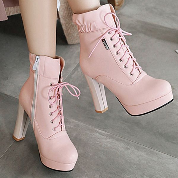 sweet winter women's snow boots high heel keep warm laced women's boots elastic thick heel women winter 2019, Black
sweet winter women's snow boots high heel keep warm laced women's boots elastic thick heel women winter 2019, Black