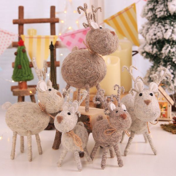 cute wool felt handmade deer doll unique christmas decoration festive party supplies christmas decor home kerst decoratie 
cute wool felt handmade deer doll unique christmas decoration festive party supplies christmas decor home kerst decoratie