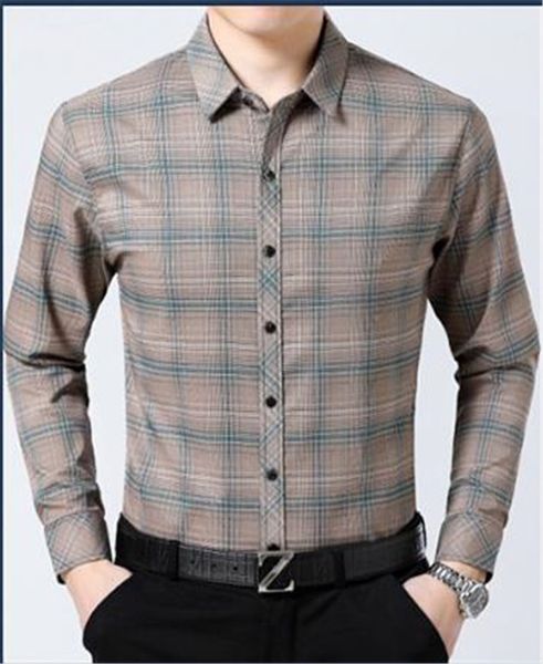 Summer Plaid Men Shirts Casual Slim Long Sleeve Boy Tops Fashion Designer Panelled with Button Mens Clothing
Summer Plaid Men Shirts Casual Slim Long Sleeve Boy Tops Fashion Designer Panelled with Button Mens Clothing
