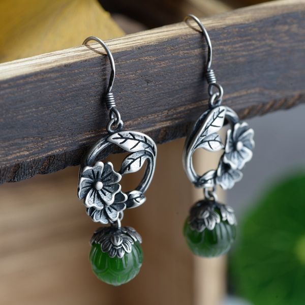 fnj flower earrings 925 silver original pure s925 sterling silver drop earring for women jewelry white jade green jasper, Golden;silver
fnj flower earrings 925 silver original pure s925 sterling silver drop earring for women jewelry white jade green jasper, Golden;silver