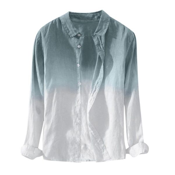 chamsgend long sleeve man shirts linen men's blouse tunic cool thin breathable lapel collar hanging dyed gradient cotton shirt, White;black
chamsgend long sleeve man shirts linen men's blouse tunic cool thin breathable lapel collar hanging dyed gradient cotton shirt, White;black