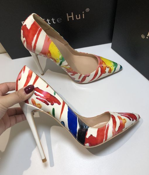 019 autumn early style doodle flower colour fine with sharp high-heeled t platform go show banquet women's shoes, Black
019 autumn early style doodle flower colour fine with sharp high-heeled t platform go show banquet women's shoes, Black